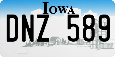 IA license plate DNZ589