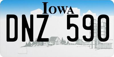 IA license plate DNZ590