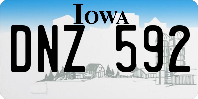 IA license plate DNZ592