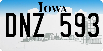 IA license plate DNZ593