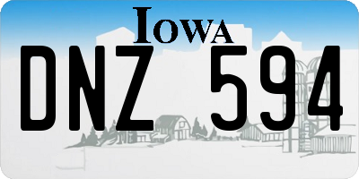 IA license plate DNZ594
