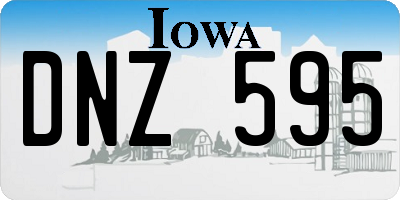 IA license plate DNZ595