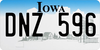 IA license plate DNZ596
