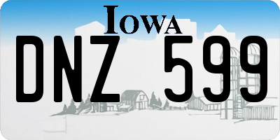 IA license plate DNZ599