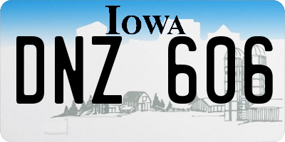 IA license plate DNZ606