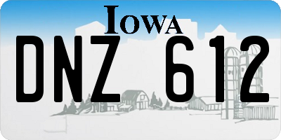 IA license plate DNZ612