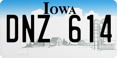 IA license plate DNZ614