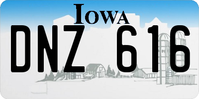 IA license plate DNZ616