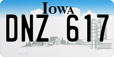 IA license plate DNZ617