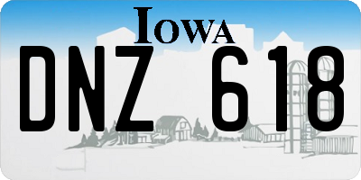 IA license plate DNZ618
