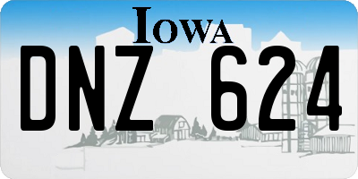 IA license plate DNZ624