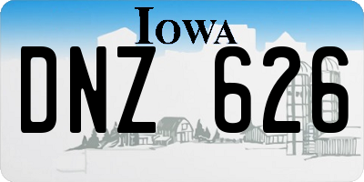 IA license plate DNZ626