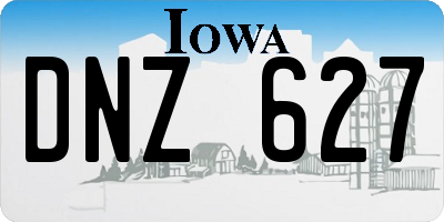 IA license plate DNZ627