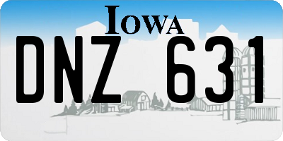 IA license plate DNZ631