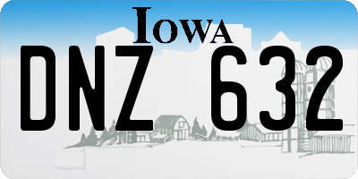 IA license plate DNZ632