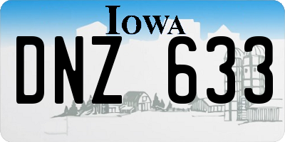 IA license plate DNZ633