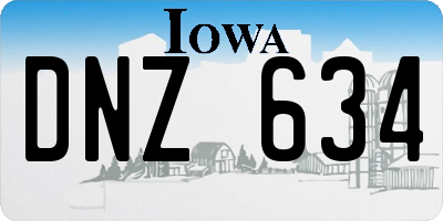 IA license plate DNZ634