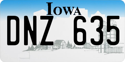 IA license plate DNZ635