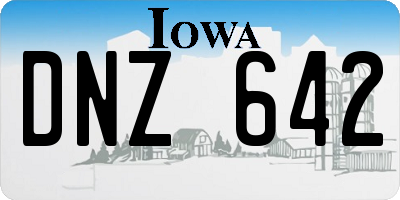IA license plate DNZ642