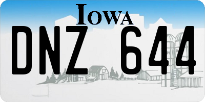 IA license plate DNZ644