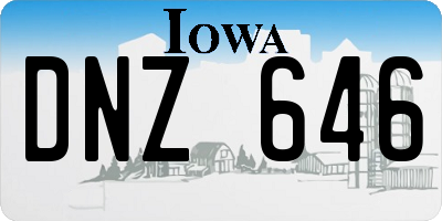 IA license plate DNZ646