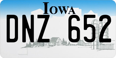 IA license plate DNZ652
