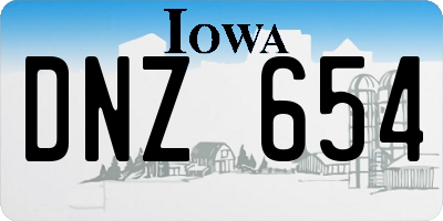 IA license plate DNZ654