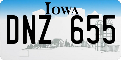 IA license plate DNZ655
