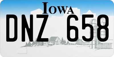 IA license plate DNZ658
