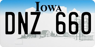 IA license plate DNZ660