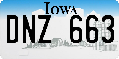 IA license plate DNZ663