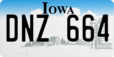 IA license plate DNZ664