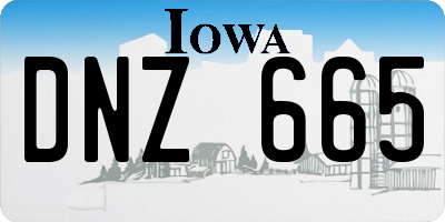 IA license plate DNZ665
