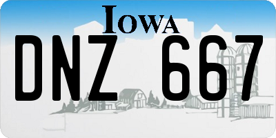IA license plate DNZ667