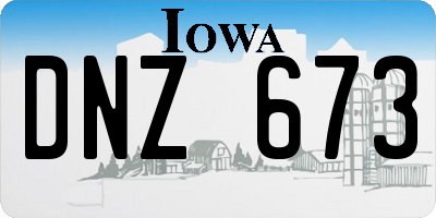 IA license plate DNZ673