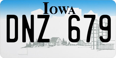 IA license plate DNZ679
