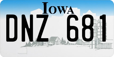 IA license plate DNZ681