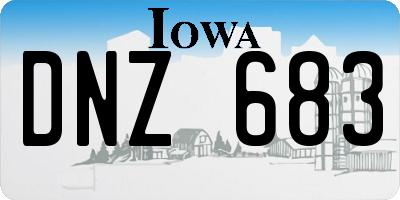 IA license plate DNZ683