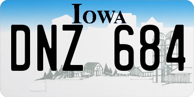 IA license plate DNZ684