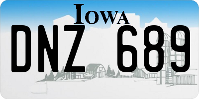 IA license plate DNZ689
