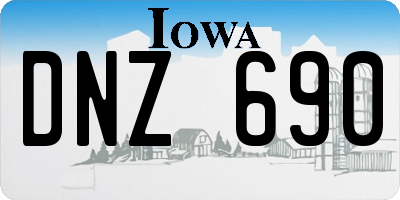 IA license plate DNZ690