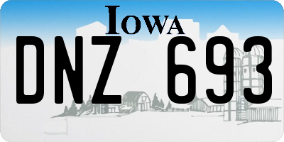 IA license plate DNZ693