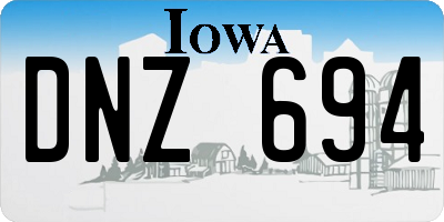 IA license plate DNZ694