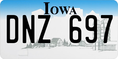 IA license plate DNZ697