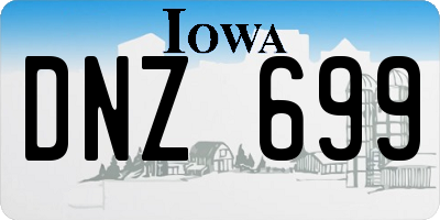 IA license plate DNZ699