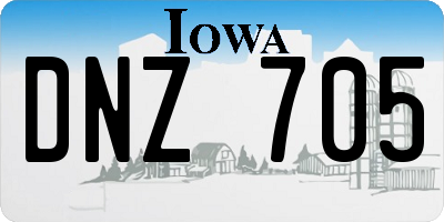 IA license plate DNZ705