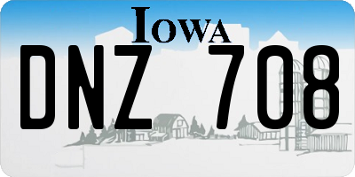 IA license plate DNZ708