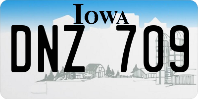 IA license plate DNZ709