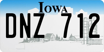 IA license plate DNZ712