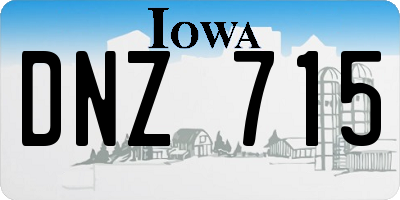 IA license plate DNZ715